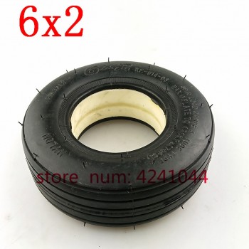 6X2 Solid tire without inner tube tyre Electric Scooter Wheel Chair Truck Use 6  Tyre fastwheel F0 Scooter Trolley Cart Tire