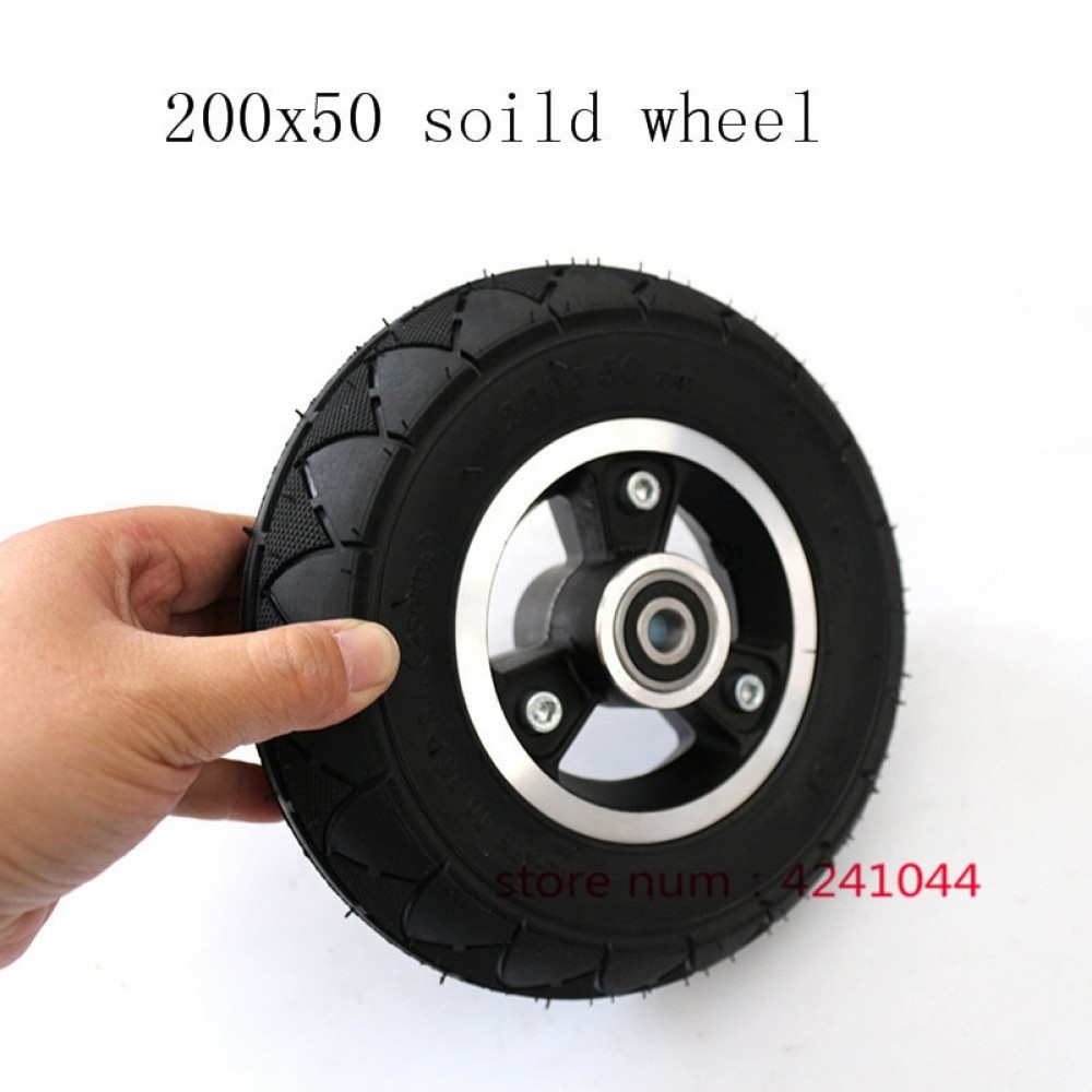 200x50 Electric Scooter solid tires With Wheel Hub 8 Scooter solid Tyres Electric Vehicle Aluminium Alloy Wheel tyre