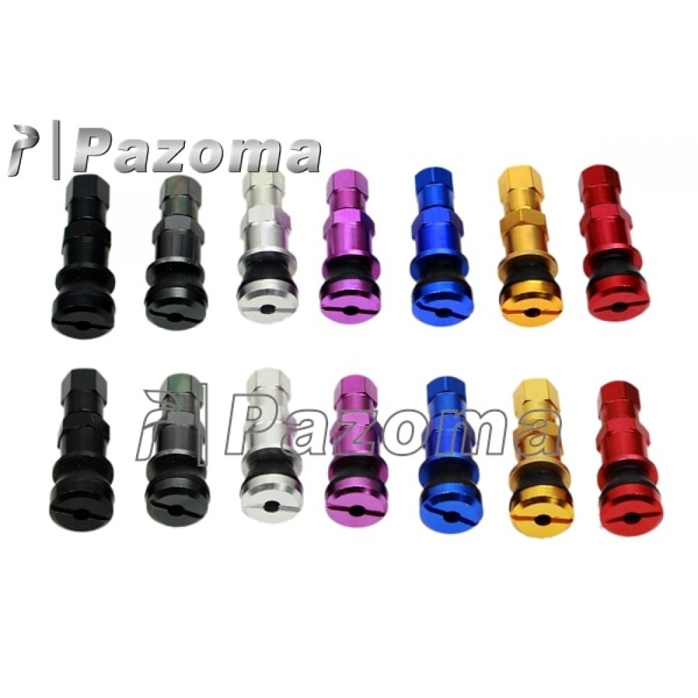 Pazoma 4 Pcs Car Auto Van Aluminum Tubeless Wheel Dust Caps Tire Valve Stems 7 Colors