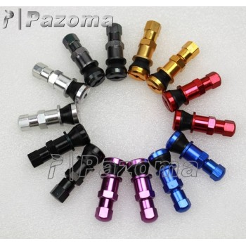 Pazoma 4 Pcs Car Auto Van Aluminum Tubeless Wheel Dust Caps Tire Valve Stems 7 Colors