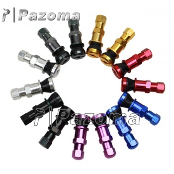 Pazoma 4 Pcs Car Auto Van Aluminum Tubeless Wheel Dust Caps Tire Valve Stems 7 Colors