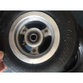6X2 Inflation Tire Wheel Use 6 Tire Alloy Hub 160mm Pneumatic Tyre Electric Scooter F0 Pneumatic Wheel Trolley Cart Air Wheel