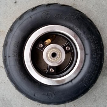 6X2 Inflation Tire Wheel Use 6 Tire Alloy Hub 160mm Pneumatic Tyre Electric Scooter F0 Pneumatic Wheel Trolley Cart Air Wheel