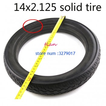 free shippingSolid Rubber Electric tire 14*2.125 Electrombile Solid Tyre 14x2.125 Inflation-free Tire