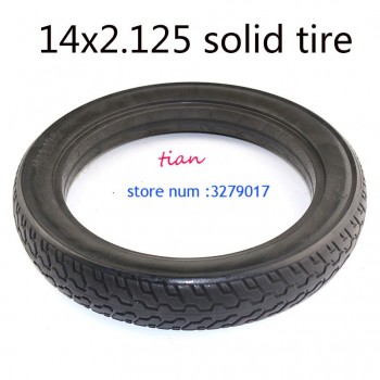 free shippingSolid Rubber Electric tire 14*2.125 Electrombile Solid Tyre 14x2.125 Inflation-free Tire
