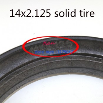 free shippingSolid Rubber Electric tire 14*2.125 Electrombile Solid Tyre 14x2.125 Inflation-free Tire