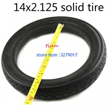 free shippingSolid Rubber Electric tire 14*2.125 Electrombile Solid Tyre 14x2.125 Inflation-free Tire