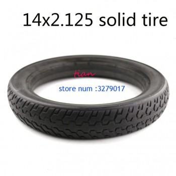 free shippingSolid Rubber Electric tire 14*2.125 Electrombile Solid Tyre 14x2.125 Inflation-free Tire