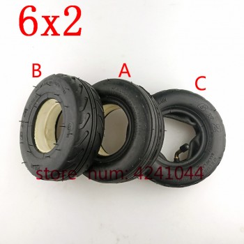6X2 Solid tire 6x2 Pneumatic tyre inner tube Electric Scooter Wheel Chair Truck Use 6 Tire Tyre F0 Pneumatic Trolley Cart