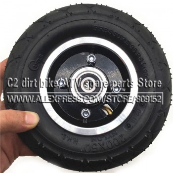 Electric Scooter Tyre With Wheel Hub 8 Scooter 200x50 Tyre Inflation Electric Vehicle Aluminium Alloy Wheel Pneumatic Tire