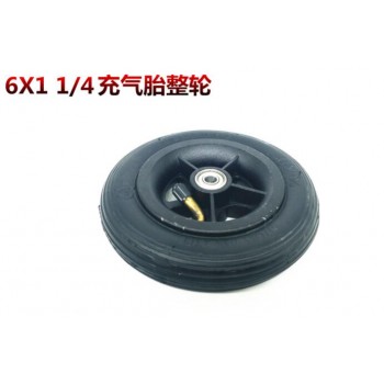6x1 1/4 Electric scooter rear wheel pneumatic tire 6 inch 6X1 1/4 explosion-proof solid tire inner tyre outer tyre hub
