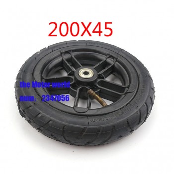 200x45  Inflated Wheel and hub and inner tire  For E-twow S2 Scooter M8 M10 Pneumatic Wheel  8 Scooter Wheelchair Air Wheel
