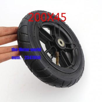 200x45  Inflated Wheel and hub and inner tire  For E-twow S2 Scooter M8 M10 Pneumatic Wheel  8 Scooter Wheelchair Air Wheel