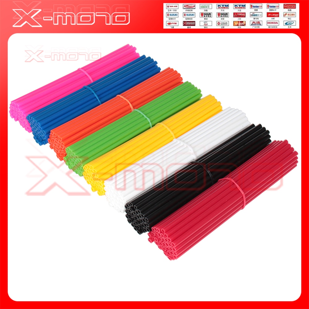 36Pcs Universal Motorcycle Dirt Bike Wheel Rim Cover Spoke Skins Wrap Tubes Decor Protector Free shipping