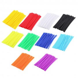 36Pcs/Set 17cm Motorcycle Bike Road Bike Guard Wraps Kit Wheel Spoke Protector Colorful Motocross Rims Skins Covers