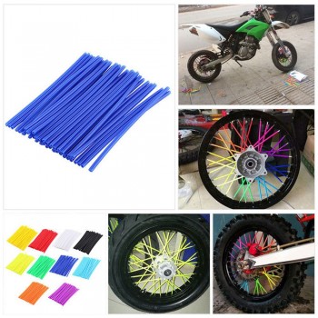 36Pcs/Set 17cm Motorcycle Bike Road Bike Guard Wraps Kit Wheel Spoke Protector Colorful Motocross Rims Skins Covers