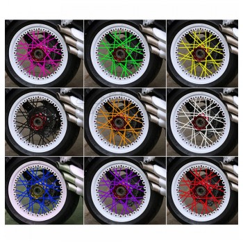 72pcs Motorcycle Motocross Pit Dirt Bike Wheel Spoke Covers Motocross Dirt Bike Wheel Rim Guard Protector Wraps Cover