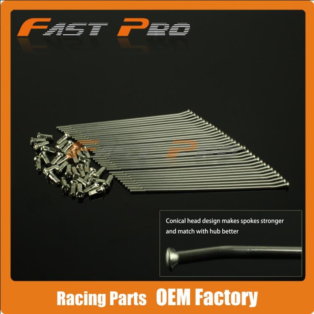 19 Rear Wheel Stainless Steel Spokes Nipples CR125 CR250 CR500 CRF250R CRF450R CRF250X CRF450X CR CRF Dirt Bike Motocross