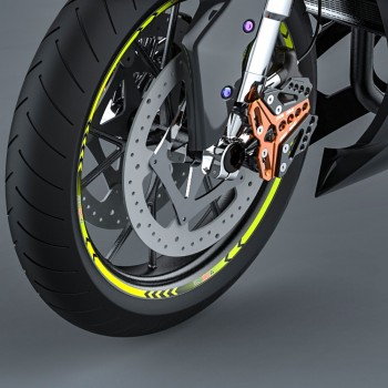 SPIRIT BEAST Motorcycle Tyre Paste Reflective Stickers Motorbike Reflective Motocross Wheels 10 Inch 18 Inch Wheels STICKERS