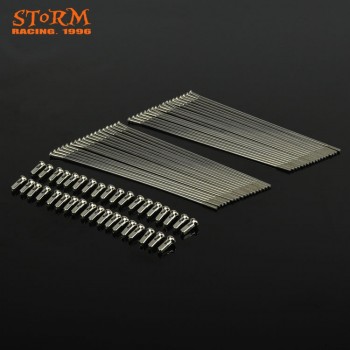 18 Rear Wheel Stainless Steel Spokes Nipples For HONDA CR125R CR250R CR500R CRF250R CRF250X CRF450R CRF450X CR 125R 250R 500R