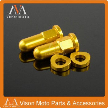 Gold MX Rim Covers Nuts Washers Security Bolts For suzuki RM125 RM250 RMZ250 RMZ450 RMX250 RMX450 DRZ400 Motocross Dirt Bike