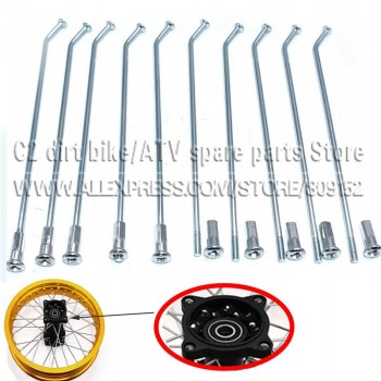 Dirt Bike Wheel Spoke 10inch 12inch 14inch 16inch Front Rim hub Rear Rim Hub Wire