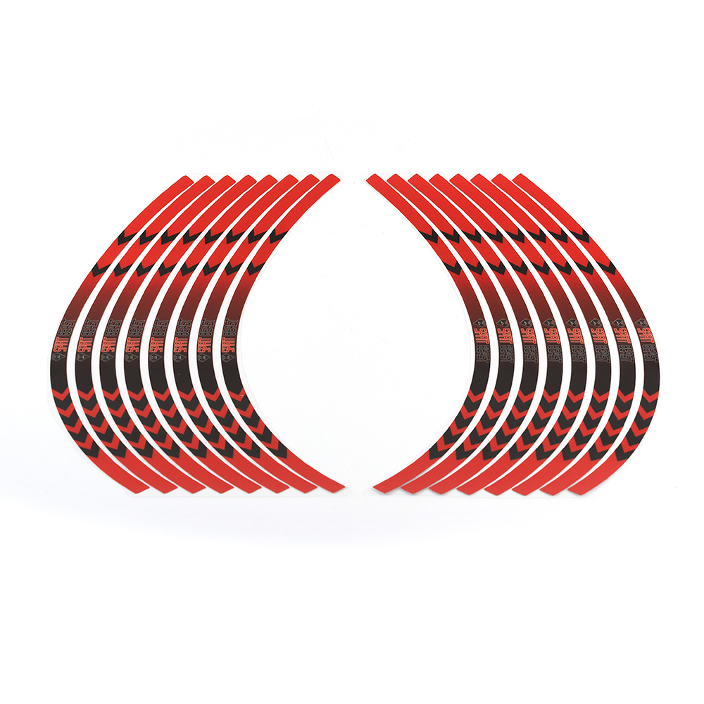 14 17 Strips Motorcycle Car Wheel Tire Stickers Reflective Rim Tape Motorbike Auto Decals for cross riding motocross
