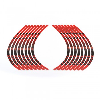 14 17 Strips Motorcycle Car Wheel Tire Stickers Reflective Rim Tape Motorbike Auto Decals for cross riding motocross