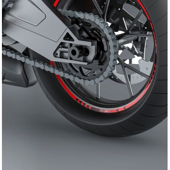 14 17 Strips Motorcycle Car Wheel Tire Stickers Reflective Rim Tape Motorbike Auto Decals for cross riding motocross