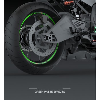 14 17 Strips Motorcycle Car Wheel Tire Stickers Reflective Rim Tape Motorbike Auto Decals for cross riding motocross