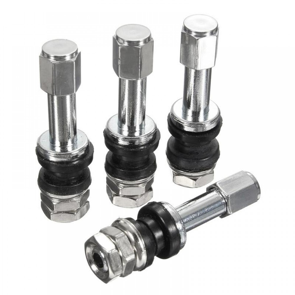 4-piece Tr48E Aluminum Tubeless Valve Core TPMS Automotive Metal Straight Mouth Motorcycle Interior Accessories