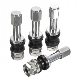 4-piece Tr48E Aluminum Tubeless Valve Core TPMS Automotive Metal Straight Mouth Motorcycle Interior Accessories