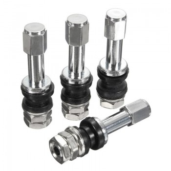 4-piece Tr48E Aluminum Tubeless Valve Core TPMS Automotive Metal Straight Mouth Motorcycle Interior Accessories