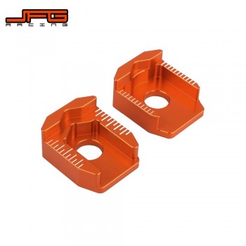 Motorcycle CNC Orange Aluminum Rear Chain Adjuster Axle Blocks Set For KTM SX65 SX 65 1998 1999 2000 2001 2002 2003 2004-2015