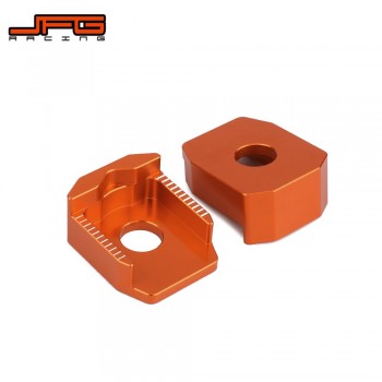 Motorcycle CNC Orange Aluminum Rear Chain Adjuster Axle Blocks Set For KTM SX65 SX 65 1998 1999 2000 2001 2002 2003 2004-2015