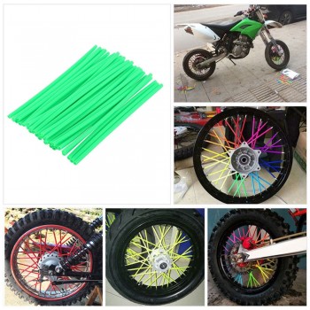 36Pcs Set Bike Wheel Spoke Protector Colorful Motocross Rims Skins Covers Off Road Wraps Kit Motorcycle Bike Guard 17cm