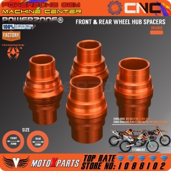 PowerZone Front Rear Wheel Hub Spacers For KTM SX F XCF EXC EXCF EXCW SMR 125 250 300 350 400 450 525 530 MX Motocross Enduro