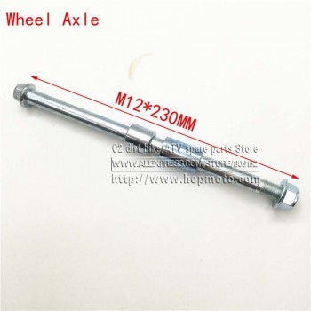 Dirt Pit Bike Wheel Axle M12*230mm For Drum Brake Wheels Rims Hub 10inch 12 Bolts