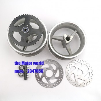 MINI  bike Aluminum Wheel 110/50-6.5 and 90/65-6.5 front and rear Hub for pocket bike 47cc 49cc Free shipping