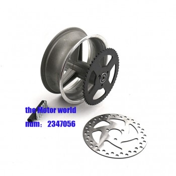MINI  bike Aluminum Wheel 110/50-6.5 and 90/65-6.5 front and rear Hub for pocket bike 47cc 49cc Free shipping