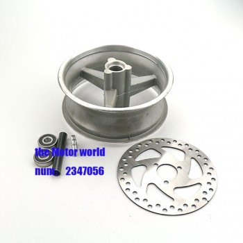 MINI  bike Aluminum Wheel 110/50-6.5 and 90/65-6.5 front and rear Hub for pocket bike 47cc 49cc Free shipping