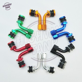CNC Aluminum Motorcycle 50CC-600CC Metal Gas Nozzle Degree Angle Valve Adaptor Tyre Valve Extension Valve Stem