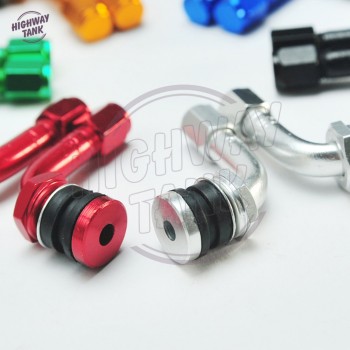 CNC Aluminum Motorcycle 50CC-600CC Metal Gas Nozzle Degree Angle Valve Adaptor Tyre Valve Extension Valve Stem