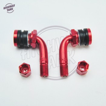 CNC Aluminum Motorcycle 50CC-600CC Metal Gas Nozzle Degree Angle Valve Adaptor Tyre Valve Extension Valve Stem