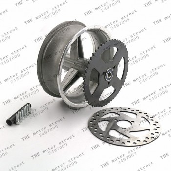 pocket bike Aluminum Wheel 110/50-6.5 or 90/65-6.5 front and rear Hub with Brake disc for pocket bike 47cc 49cc Free shipping