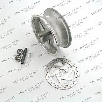 pocket bike Aluminum Wheel 110/50-6.5 or 90/65-6.5 front and rear Hub with Brake disc for pocket bike 47cc 49cc Free shipping