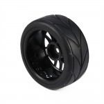 4PCS RC 1/10 Rubber Tire RC Racing Car Tires On Road Wheel Rim Fit For HSP HPI 9068-6081 Car Part Diameter 65mm Tires