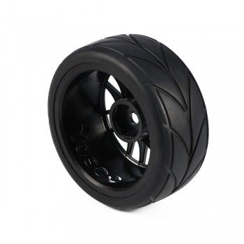 4PCS RC 1/10 Rubber Tire RC Racing Car Tires On Road Wheel Rim Fit For HSP HPI 9068-6081 Car Part Diameter 65mm Tires
