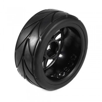 4PCS RC 1/10 Rubber Tire RC Racing Car Tires On Road Wheel Rim Fit For HSP HPI 9068-6081 Car Part Diameter 65mm Tires