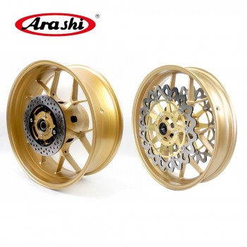 Arashi CBR1000RR Wheel Rim Rear Rims For Honda CBR 1000 RR 1000RR 2006-2016 Front Rear Brake Disc 2007 2008 2009 2010 GOLD 16 15